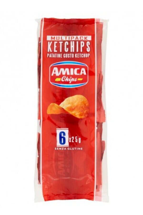 Kartupeļu čipsi Amica Ketchips Multipack 6x25g - Snacks