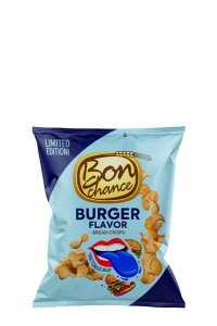 Maizes čipsi Bon Chance burgeru 